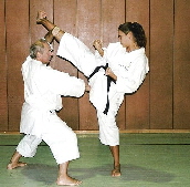 Bernhard  Keller und Dina Keller beim Training 