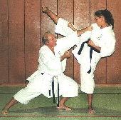 Bernhard  Keller und Dina Keller beim Training 